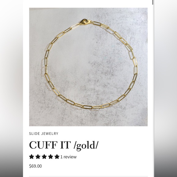 Slide Jewels Gold chain necklace with C clasp - Picture 5 of 9